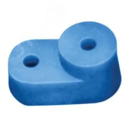 Изолятор угловой для нулевой шины синий