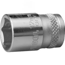 Торцовая головка "INDUSTRIE QUALITAT", Cr-V, FLANK, хромосатинированная, 1/4", 13 мм