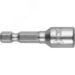 Биты "Мастер" с торцовой головкой, магнитные, Cr-V, тип хвостовика E 1/4", 8х45мм, 2шт