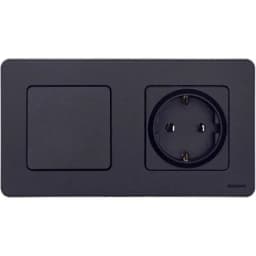 Розетка 1-м СП Inspiria 16А IP20 250В 2P+E немецк. стандарт механизм антрацит Leg 673723