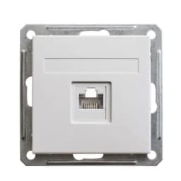 Розетка компьютерная 1-м СП W59 RJ45 кат.5E механизм бел. SE RSI-152K5E-1-86