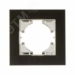 Рамка 1-местная Ugra алюминий, чёрный GUSI ELECTRIC