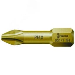 Бита торсионная 851/1 TH PH экстратвердые хвостовик 1/4 C 6.3 PH 2X25 мм WERA