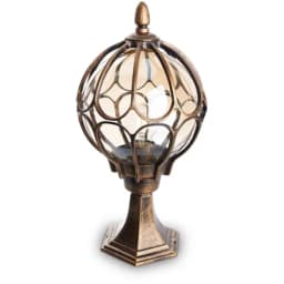 Светильник садовопарковый Feron PL3804 круглый на постамент 60W 230V E27 черное золото 11365