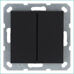 Переключатель проходной 2-кл. 10А IP20 механизм черн. матов. soft touch Jasmart G3022PB
