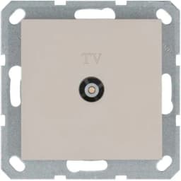 Розетка телевизионная проходная TV Ф9.5мм механизм тауп Jasmart G6002T