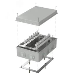 Коробка огнестойкая для кабель-канала 40-0460-FR2.5-4 Е15-Е120 RAL9005 85х85х45 (44 шт/кор) Промрукав