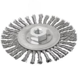 Корщетка-колесо, гайка М14, стальная витая проволока 125 мм
