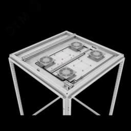 Панель вентиляторная двухсекционная RS52 80.100 (2 вентилятора, терморегулятор) УЗОЛА