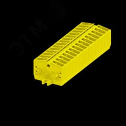 Клемма TB 1-1 бок. подключение с крепеж. фланцами, сечение 2,5 мм. кв., желтый.