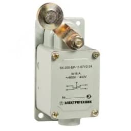 Выключатель концевой ВК-200-БР-11-67У2-25 рычаг с роликом без сальника ход вправо и влево без самовозврата ступень 2-51мм IP67