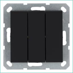 Выключатель 3-кл. 10А IP20 механизм черн. матовый soft touch Jasmart G3031PB