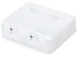 Коробка для настенного монтажа (WS-RJ45-2p-m) Пожтехкабель СКС (201-016) - Корпус настенной розетки для установки 2-х вставок типа Keystone Jack, белый