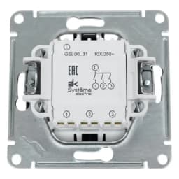 Выключатель 3-кл. СП Glossa 10А IP20 (сх. 3) 10AX механизм графит SE GSL001331