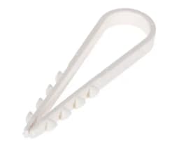 Дюбель-хомут ф6мм, белый обхват 11-18мм (100 шт/уп)