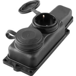 Розетка переносная STEKKER RST162244 двухместная штепсельная с заземляющим контактом 230В 16А IP44 РП 16232 32738