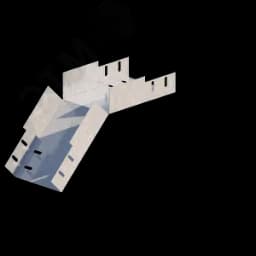 Лоток монтажный угловой 45 вниз ЛУ45Н.150.100.347.1,5.2