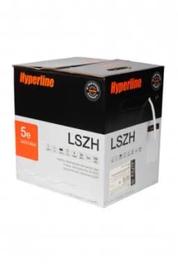 Кабель витая пара Hyperline FUTP4-C5E-S24-IN-LSZH-GY-305 (305 м)