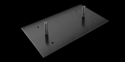 Бампер резиновый БР-450 с монтажной пластиной и комплектом креплений