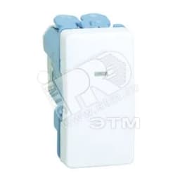 Выключатель проходной с подсветкой узкий, 10А 250В, S27, сл.кость