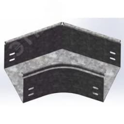 Угол плоский плавный 45 град. к лотку 400х100, толщина 0,7 мм, Сендзимир цинк