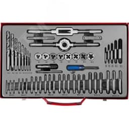 Набор метчиков и плашек "Мастер", сталь 9ХС, 52 предмета