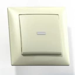 СЕЛЕНА Выключатель 1 клавишный С110-395 скрытый слоновая кость