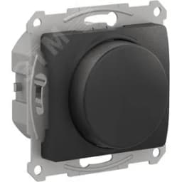 GLOSSA СВЕТОРЕГУЛЯТОР (диммер) поворотно-нажимной, 315Вт, механизм, АНТРАЦИТ