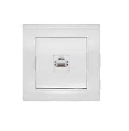 Розетка компьютерная 1-м СП Бриллиант бел. UNIVersal 7947601