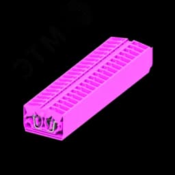 Клемма TB 1-1 промежут. фронт. подключение, сечение 2,5 мм. кв., розовый