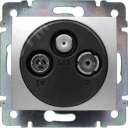 VALENA Розетка телевизионная TV-FM-SAT звезда 1.5дБ алюминий 770135 LEGRAND