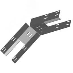 Лоток перфорированный КС 100х50-45 УХЛ1 для поворота трассы вниз на 45, горячее цинкование S1,5