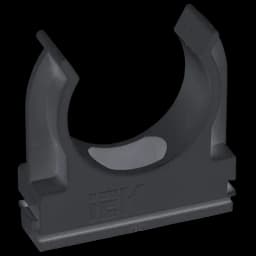 Крепеж-клипса для трубы IEK 16 мм черная (100шт)