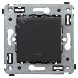 Avanti Инвертор одноклавишный в стену Черный      матовый (Переключатель сх.7)