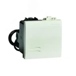 Переключатель белый 2 модуля с подсветкой