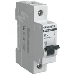 Автоматический выключатель ВА47-29М 1P 5А 4,5кА D GENERICA
