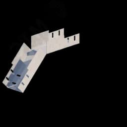 Лоток монтажный угловой 45 вниз ЛУ45Н.100.65.375.1,2.2