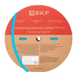 Термоусаживаемая трубка ТУТ нг 20/10 синяя рулон EKF PROxima