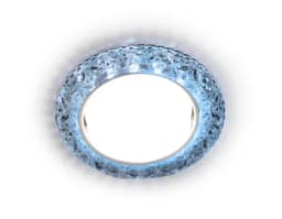 Встраиваемый точечный светильник GX53 с LED подсветкой Ambrella Light G308 CLCLD