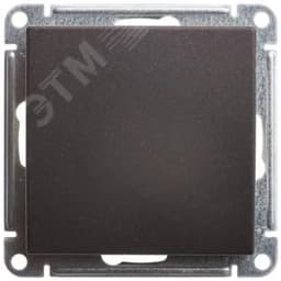 Выключатель одноклавишный, двухполюсный, 10АХ, механизм, черный бархат Systeme Electric