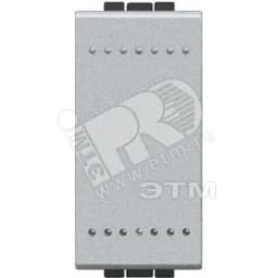 LivingLight Кнопка с винтовыми клеммами 1 модуль алюминий