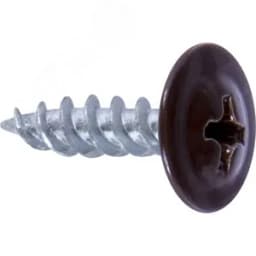 Саморез 4,2x25 с прессшайбой, острый, цинк RAL 8017 Коричневый (100 шт/уп) Промрукав