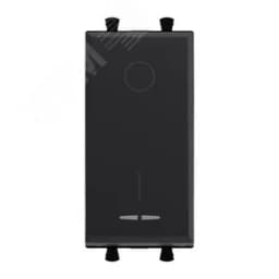 Avanti Выключатель двухполюсный модульный, , Черный матовый, 2 модуля