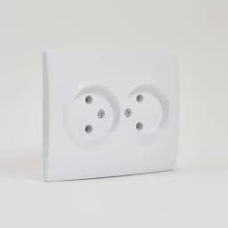 Розетка 2-м СП Karina 16А IP20 без заземл. термопласт бел. LEZARD 707-0200-128B