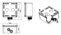 Коробка настенного монтажа для 2-х промышленных модулей Hyperline SBB-IE-2-SL