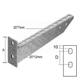 Консоль для больших нагрузок, высота - 134 мм, ширина - 417 мм, кратность - 1шт, DU - Покрытие Duplex
