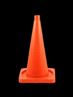 Конус дорожный - КС-2.2 - 520 мм. мягкий, без полос, квадратное основание. (комплект 10 шт.)