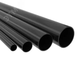 Труба ПВХ жёсткая гладкая д.25мм, лёгкая, 3м, цвет черный