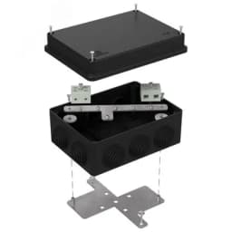 Коробка огнестойкая разветвительная для кабель-канала 40-0450-FR6.0-4-6-Р Е15-Е60 RAL9005 75х75х30 (87 шт/кор)