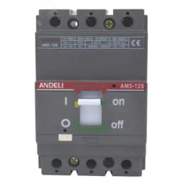 Выключатель автоматический am3-125s 3p 100a 25ka